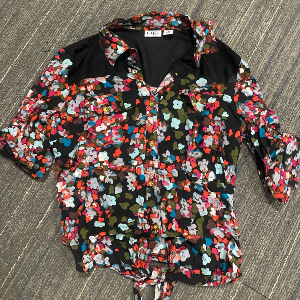 Cato Multicolor Floral Top